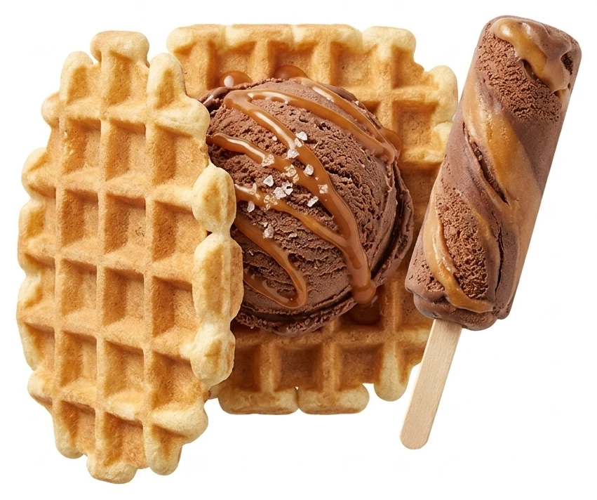 Zmrzlinová vafle čokoláda slaný karamel