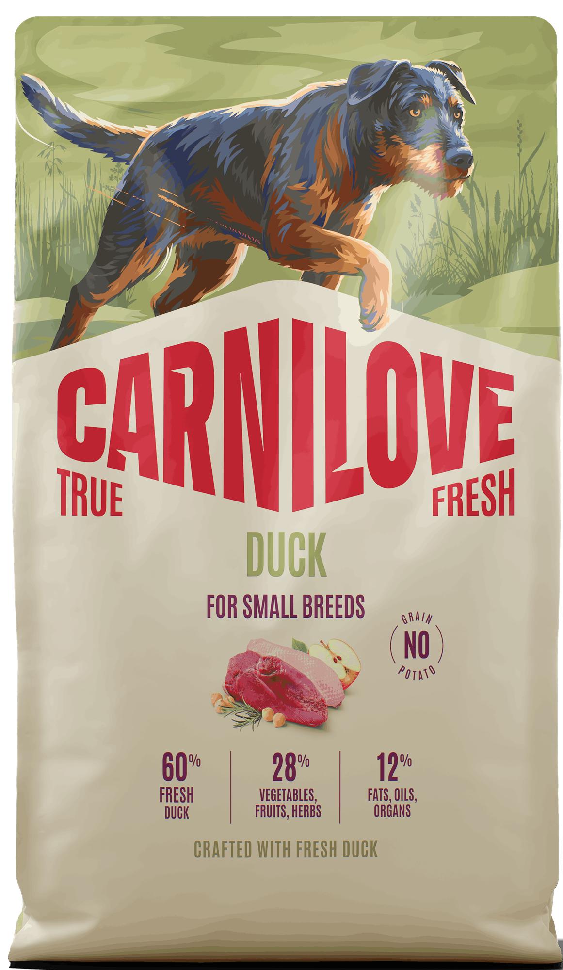 Carnilove True Fresh granulované krmivo pro dospělé psy malých plemen kachna