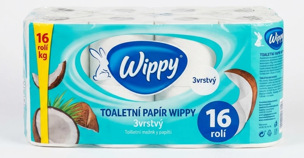 Toaletní papír Wippy různé druhy 3vrstvý 16 rolí