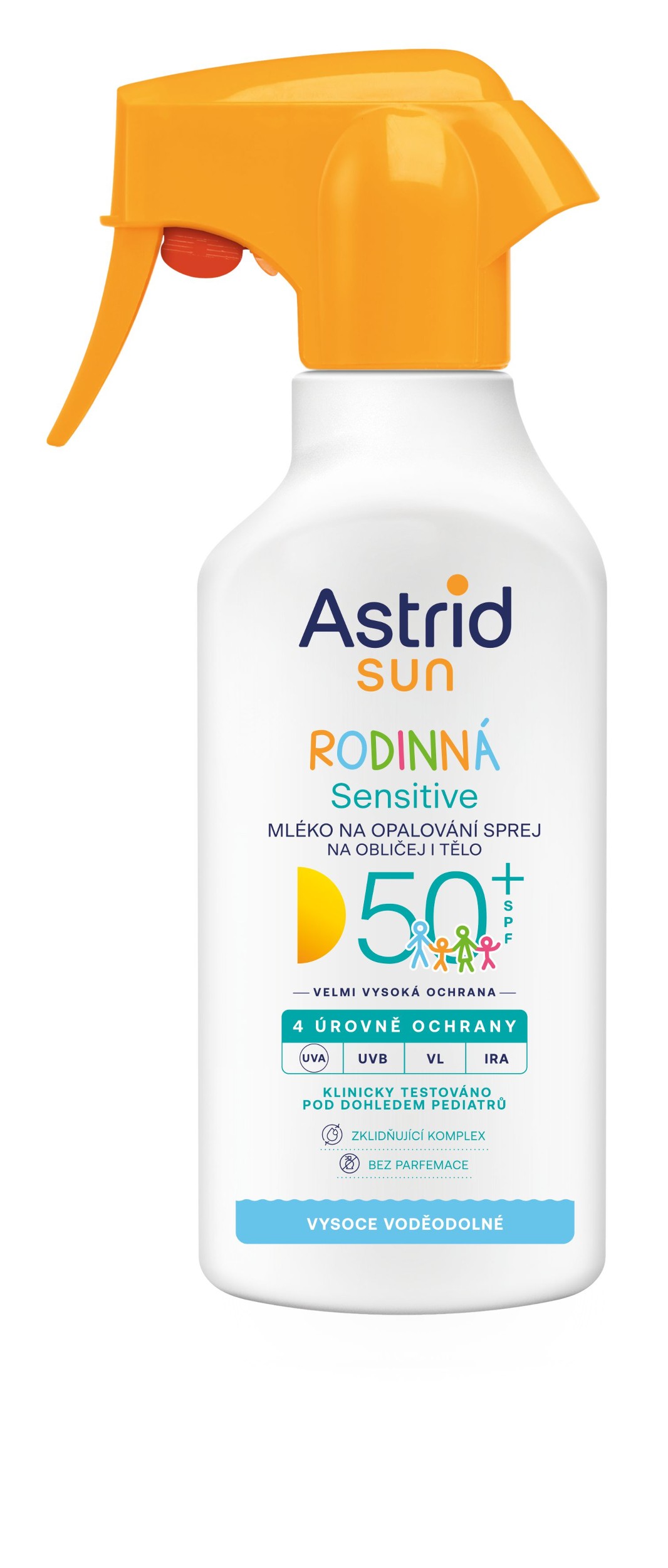 Astrid Sun Rodinné mléko na opalování Sensitive sprej OF 50+ 270 ml