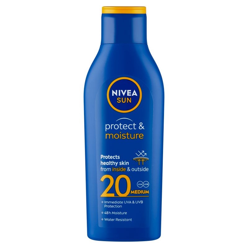 Nivea Sun Protect & Moisture Hydratační mléko na opalování OF 20 200 ml