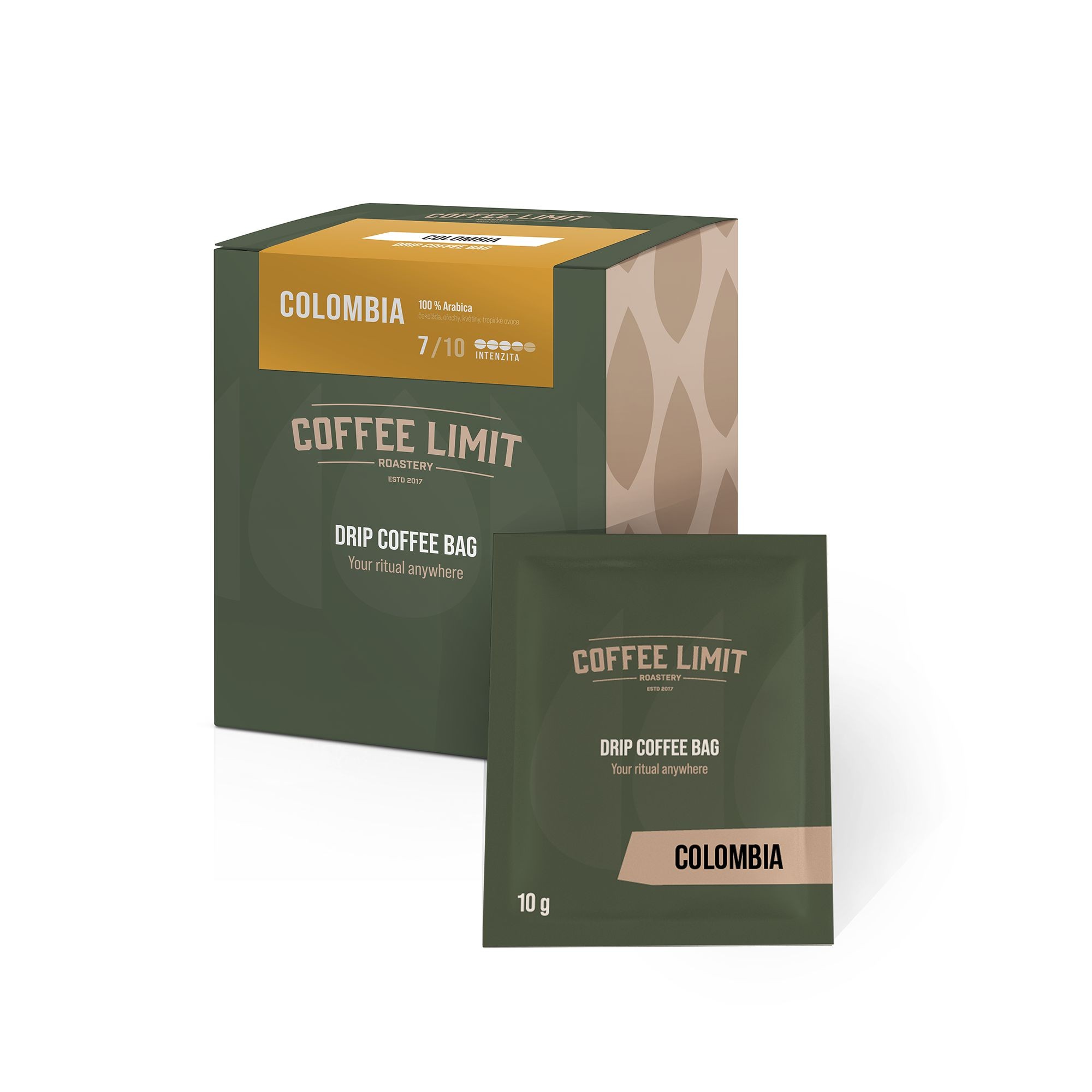 Coffee Limit Colombia Supremo - 5x10g Drip Coffee bag