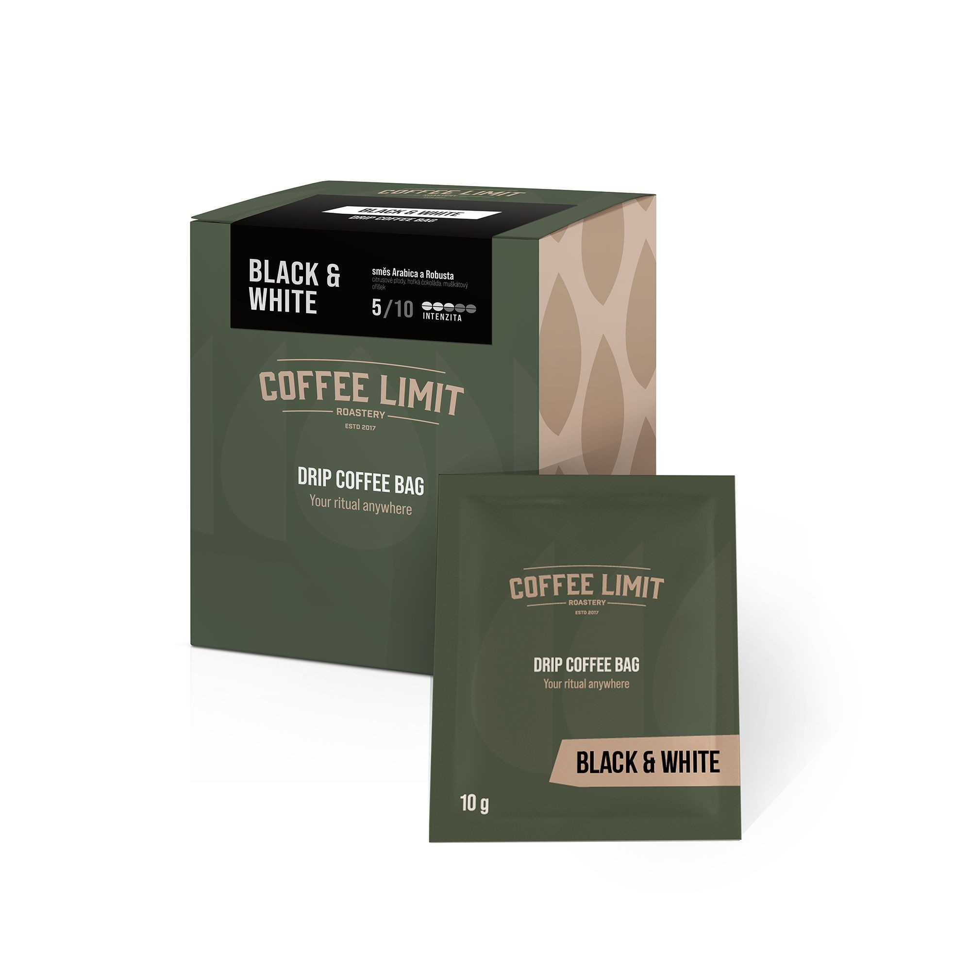 Coffee Limit Black & White - 5x10g Drip Coffee bag