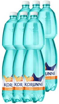 Korunní Pomeranč jemně perlivá 6x1,5l