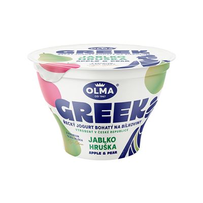 OLMA jogurt řecký jablko hruška chlaz. 12 x 140 g