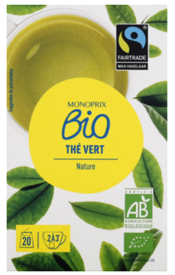 Monoprix Biologique BIO Zelený Čaj, 20 sáčků