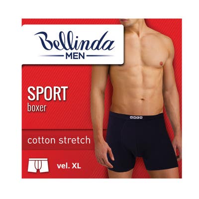 Bellinda Sport Boxer pánské boxerky černé, vel. XL