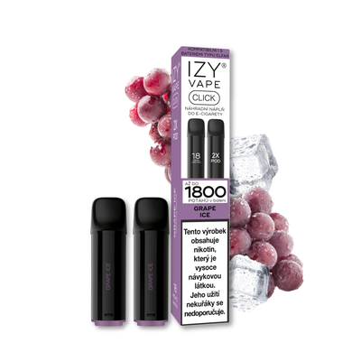 IZY VAPE CLICK POD Grape ICE 18 mg, 2 ks