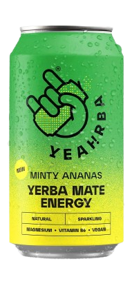YEAHRBA Mate energy Minty Ananas perlivá – plech