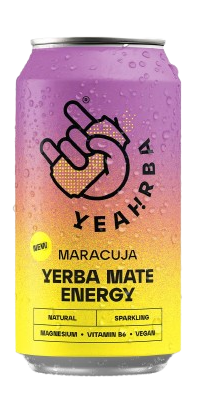 YEAHRBA Mate energy Maracuja perlivá – plech