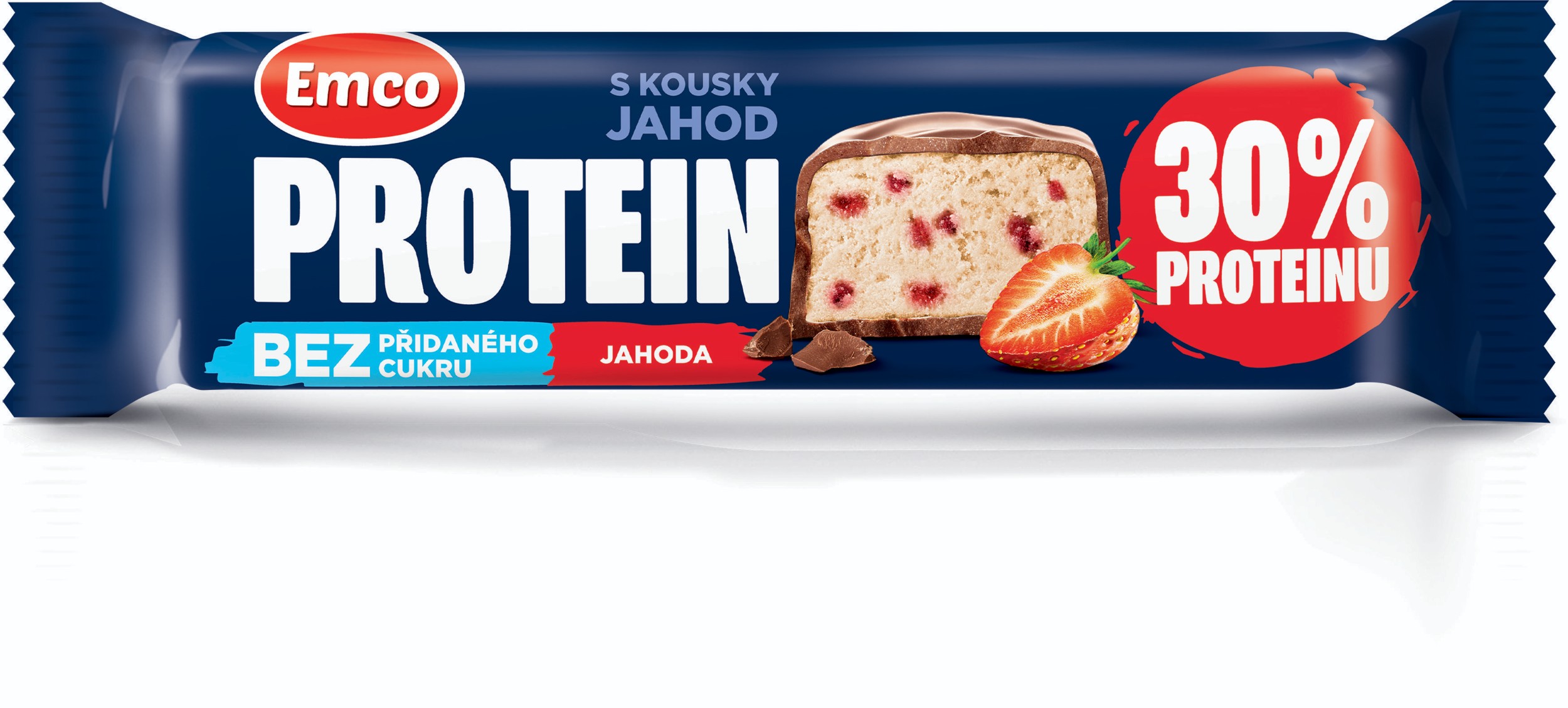 Emco Proteinová tyčinka jahodová 50g