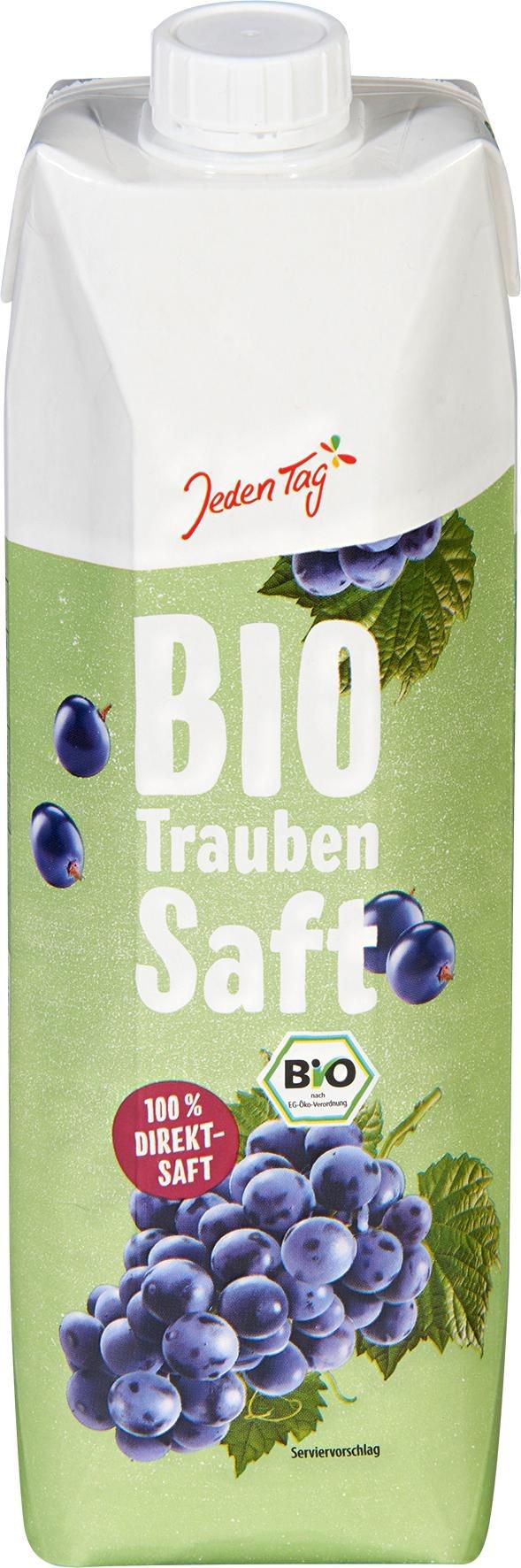 Jeden Tag Šťáva hroznová 100%, BIO 1l