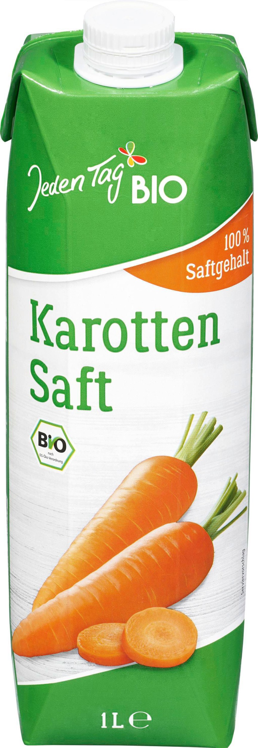 Jeden Tag Šťáva mrkvová 100%, BIO 1l