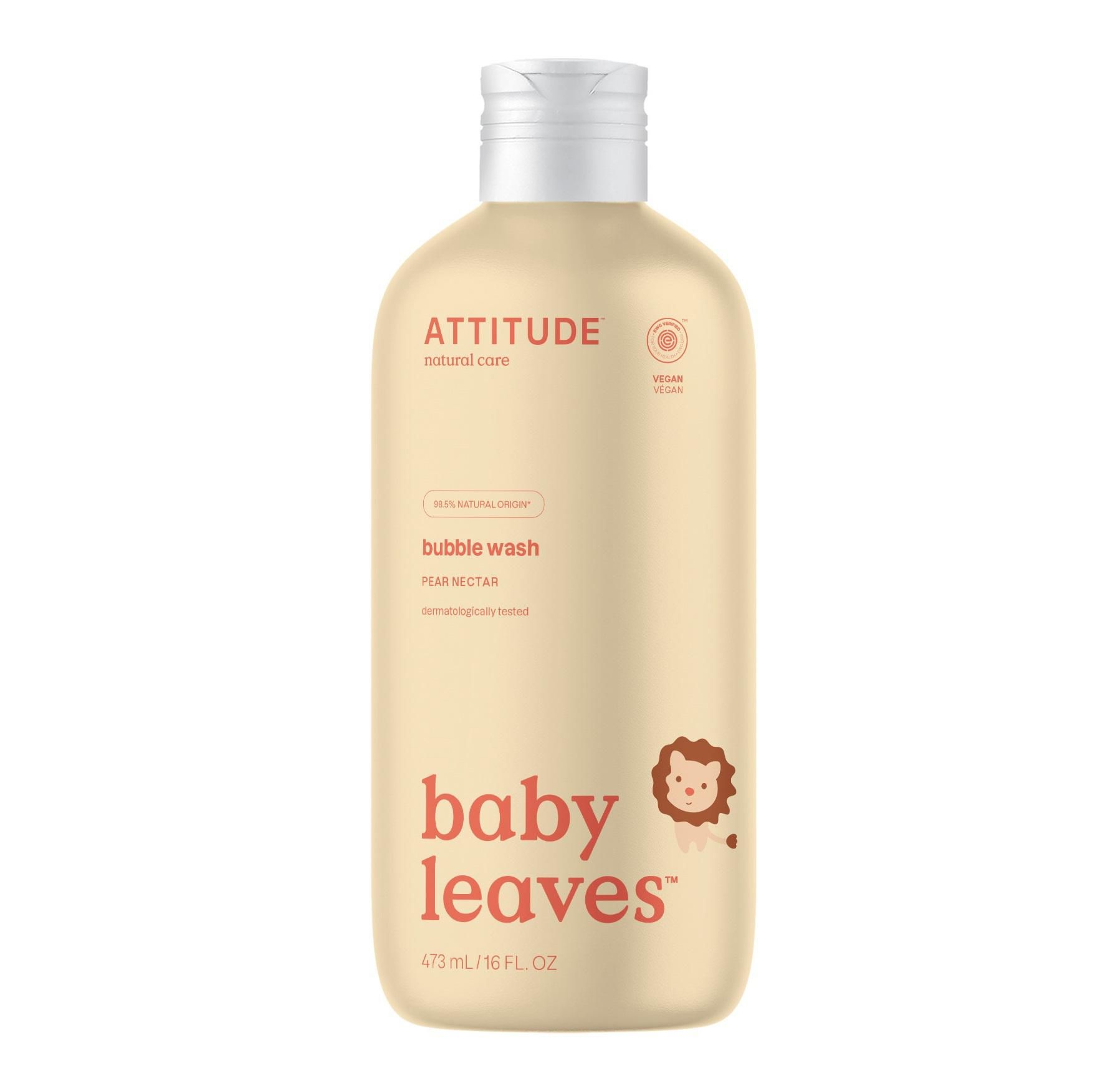 Attitude Dětská pěna do koupele Baby leaves s vůní hruškové šťávy 473 ml