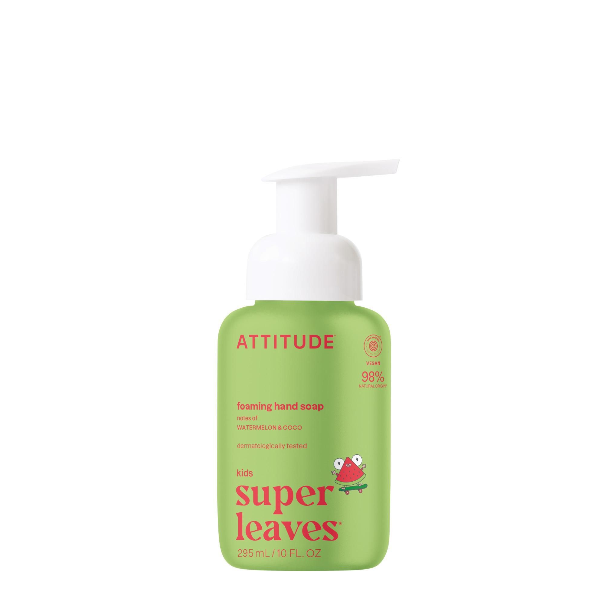 Attitude Dětské pěnivé mýdlo na ruce Super leaves Kids s vůní melounu a kokosu 295 ml