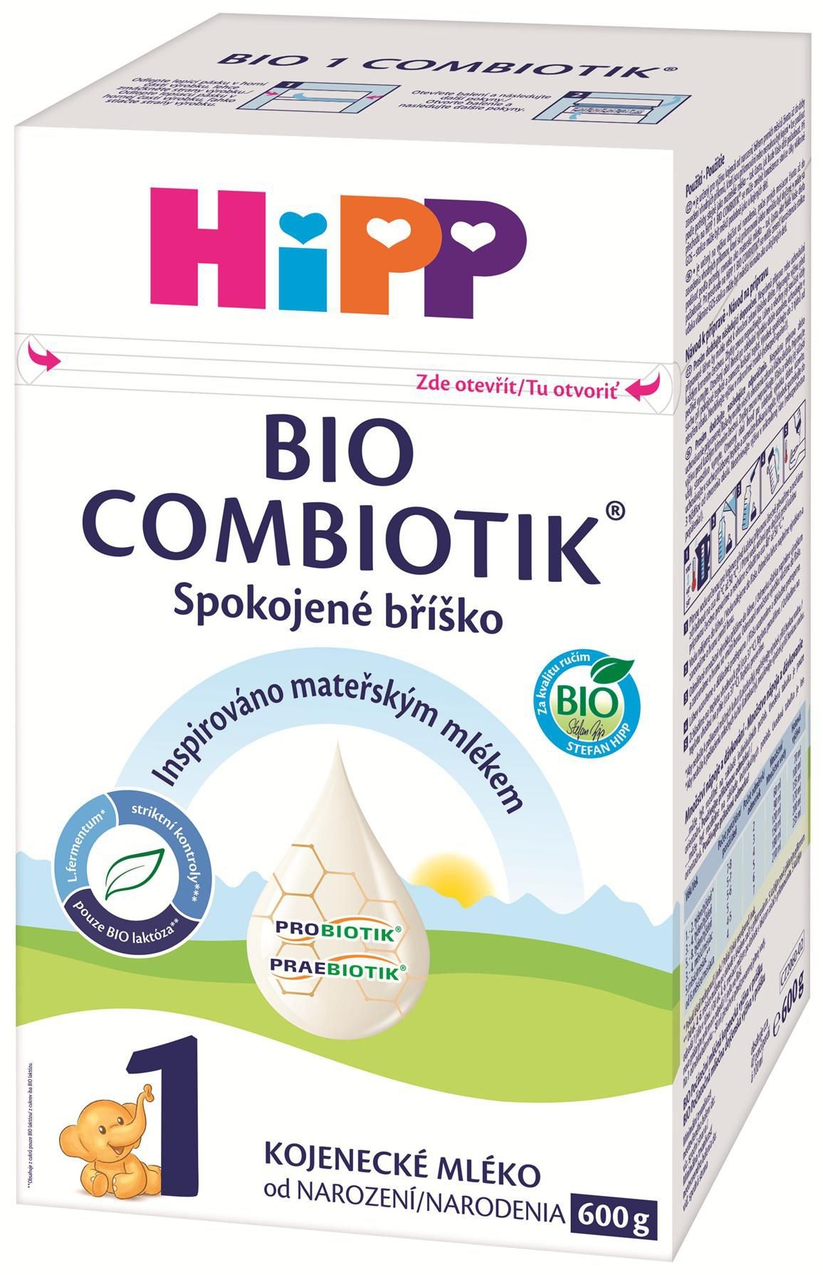 HiPP 1 BIO Combiotik Počáteční mléčná kojenecká výživa od narození 600g