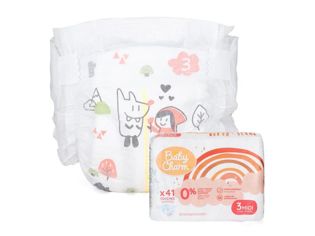 Baby Charm Super Dry Flex plenky vel. 3 Midi, 4-9 kg, 41 ks