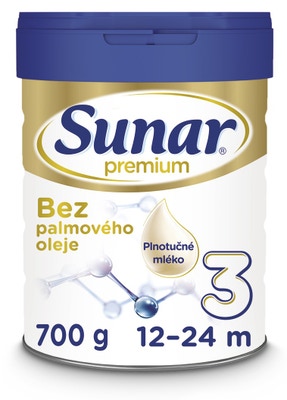 Sunar Premium 3, batolecí mléko od uk. 12. měsíce
