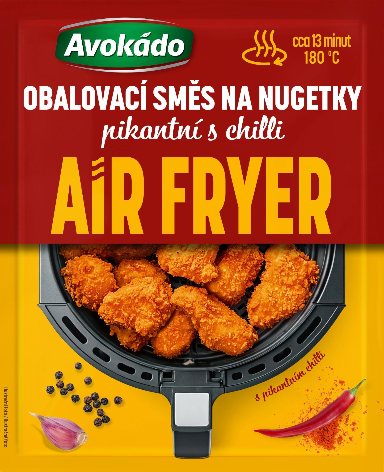 Avokádo Air fryer Obalovací směs na nugetky pikantní s chilli