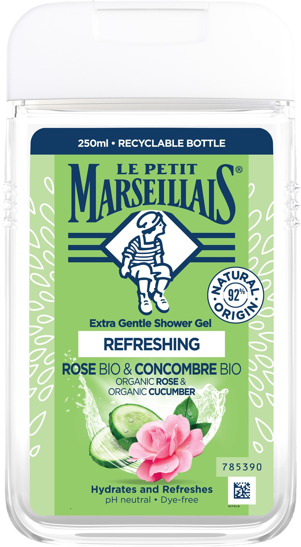 Le Petit Marseillais BIO Sprchový gel růže & okurka