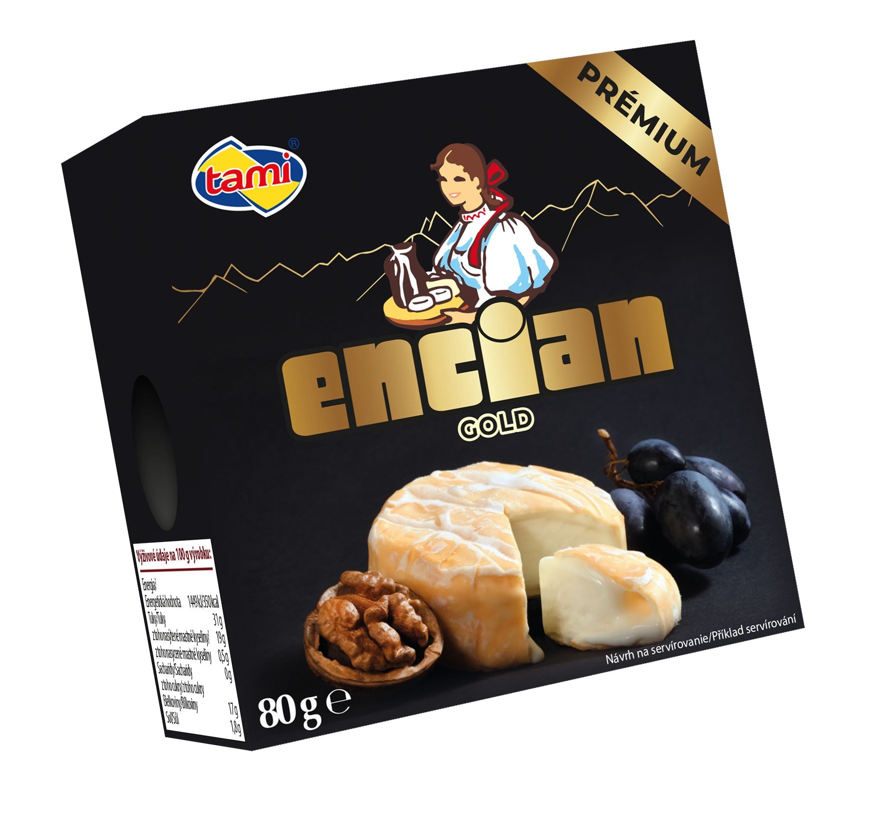 Tami Encián camembert prémium gold 80g