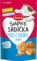 Emco Super srdíčka kokos 140g