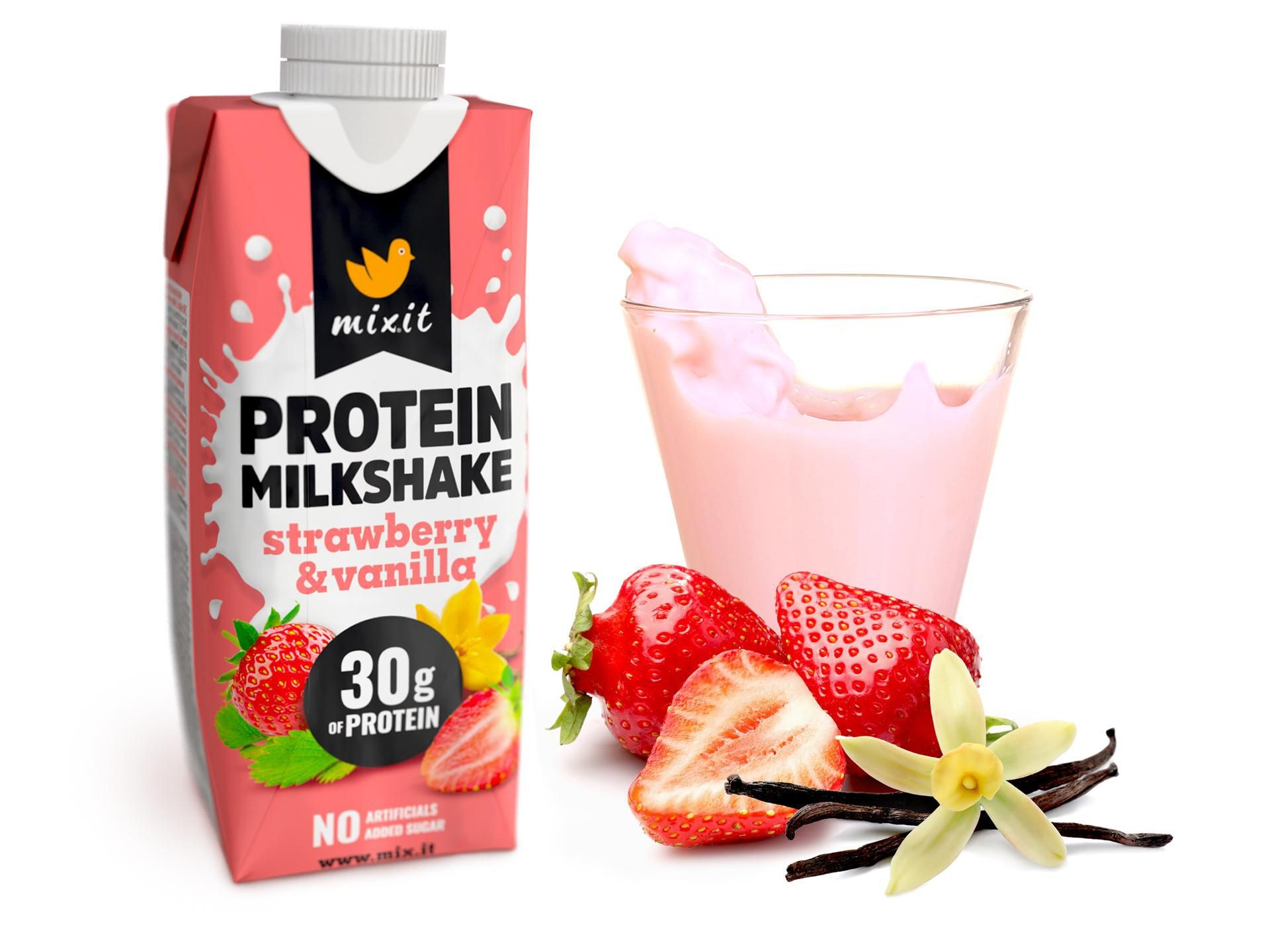 Mixit proteinový milkshake - Jahoda & vanilka 330ml