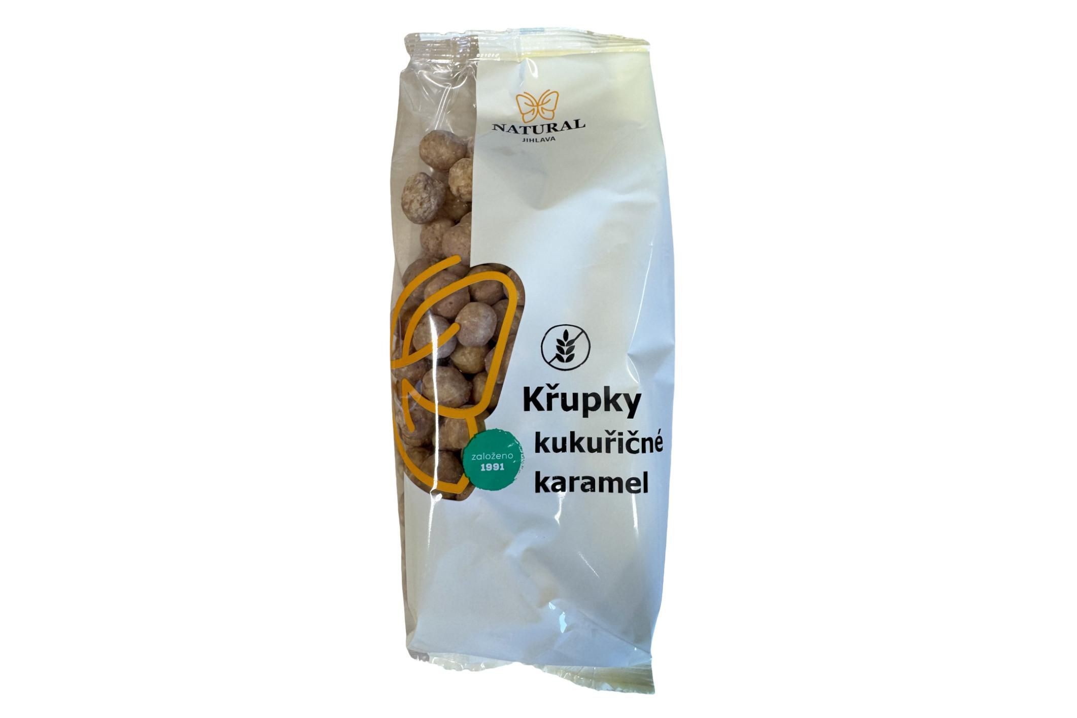 Natural Jihlava Křupky kukuřičné karamel bez lepku 140g