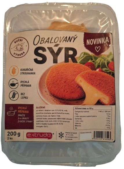 Extrudo Obalovaný sýr mražený 200g bez lepku
