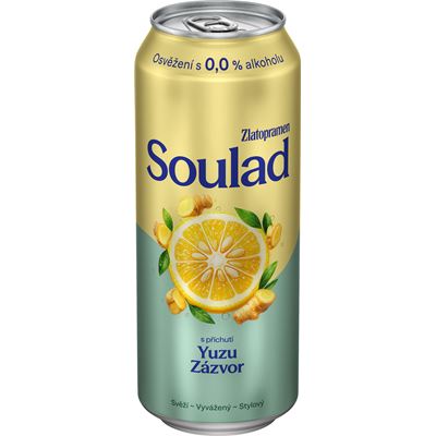 Zlatopramen Soulad pivo nealkoholické Yuzu zázvor 4 x 500 ml multipack