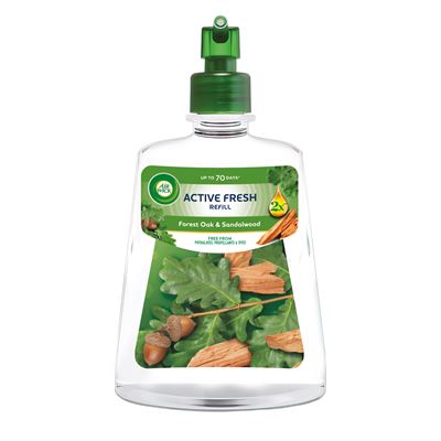 Air Wick Active Fresh Dub santalové dřevo náplň 228 ml