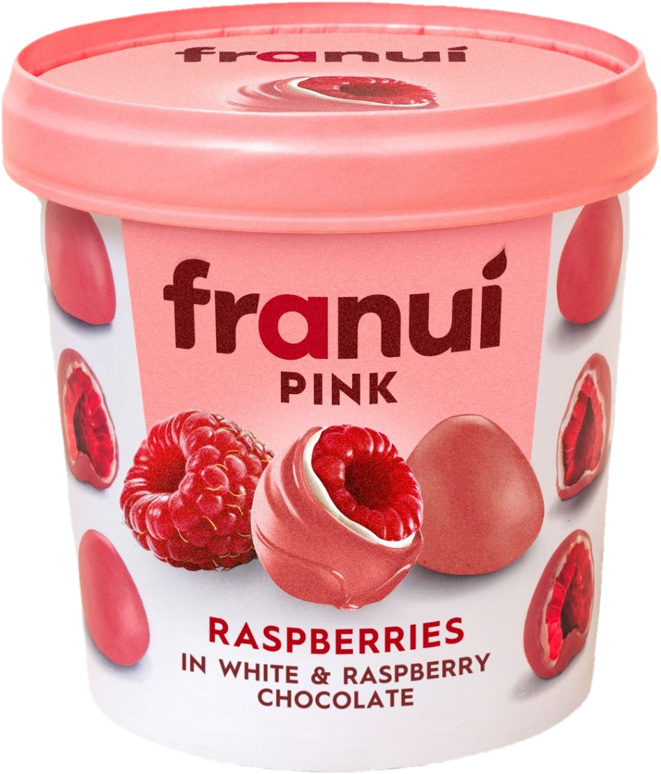 Franui Maliny v bílé a malinové čokoládě