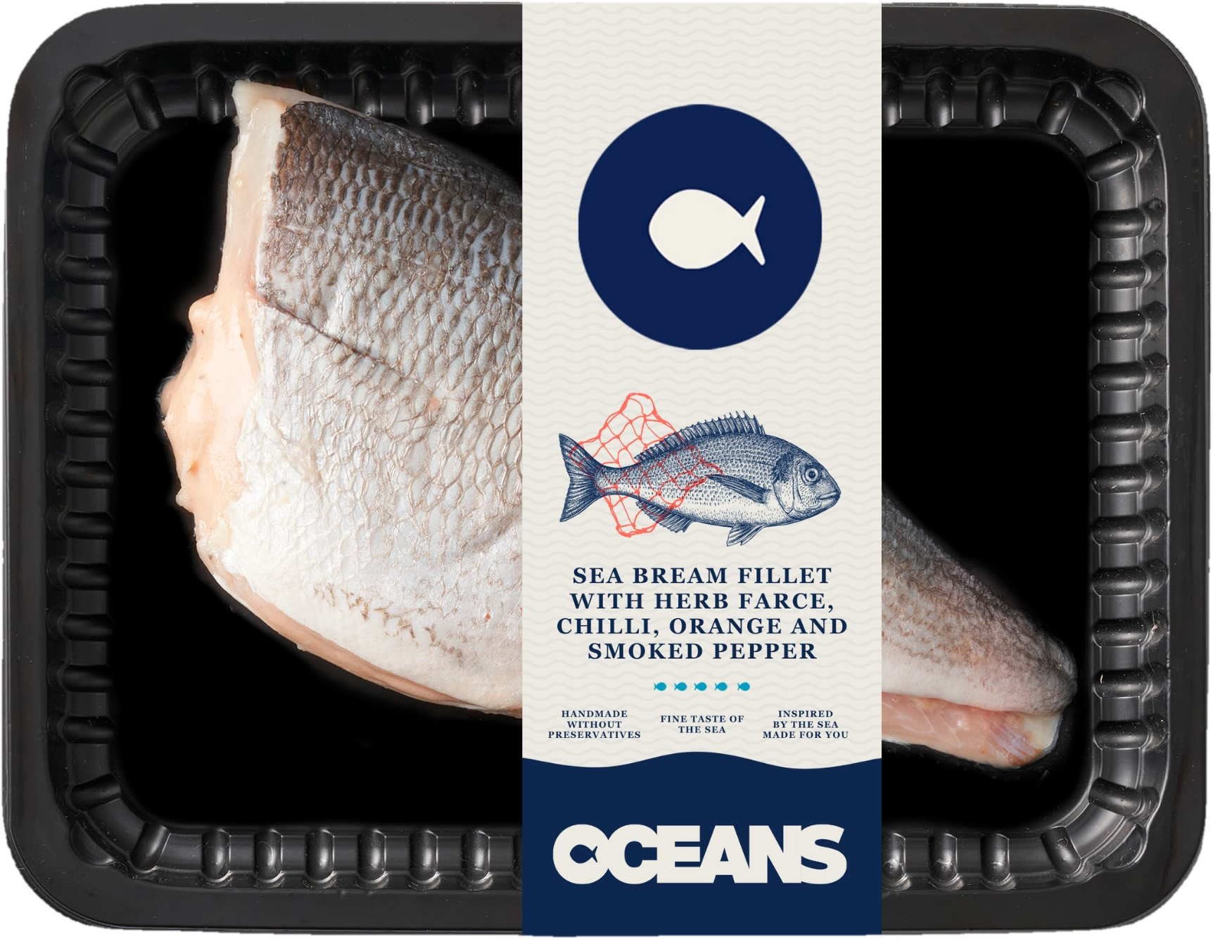 Oceans Filet pražmy s bylinkovou fáší, chilli, pomerančem a uzeným pepřem