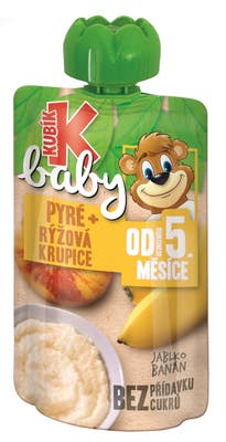Kubík Baby Jablko-banán-rýžová krupice