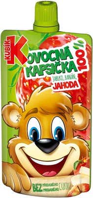 Kubík Kapsička 100% jablko-banán-jahoda-mrkev
