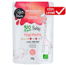 Petra & Friends Yogi Melts Strawberry Sunshine bio mrazem sušená pochoutka s kozím mlékem 10g