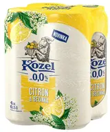 Velkopopovický Kozel Nealkoholické pivo Citrón a Bezový květ 4x500ml