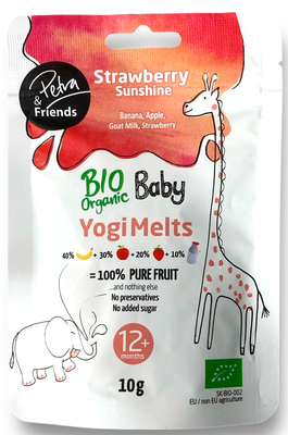 Petra & Friends BIO Ovocné smoothie kousky sušené mrazem s jahodami a kozím mlékem