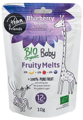 Petra & Friends BIO Ovocné smoothie kousky sušené mrazem - banán, jablko a borůvka