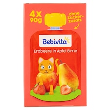Bebivita Jablko, hruška, jahoda 4 x 90g (360g)