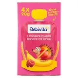 Bebivita Jablko, banán, malina, špalda 4 x 90g (360g)