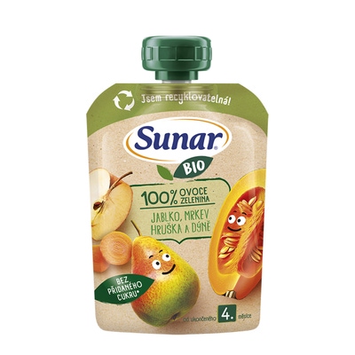 Sunar BIO Jablko hruška mrkev dýně