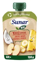 Sunar BIO Jablko banán ananas kokos