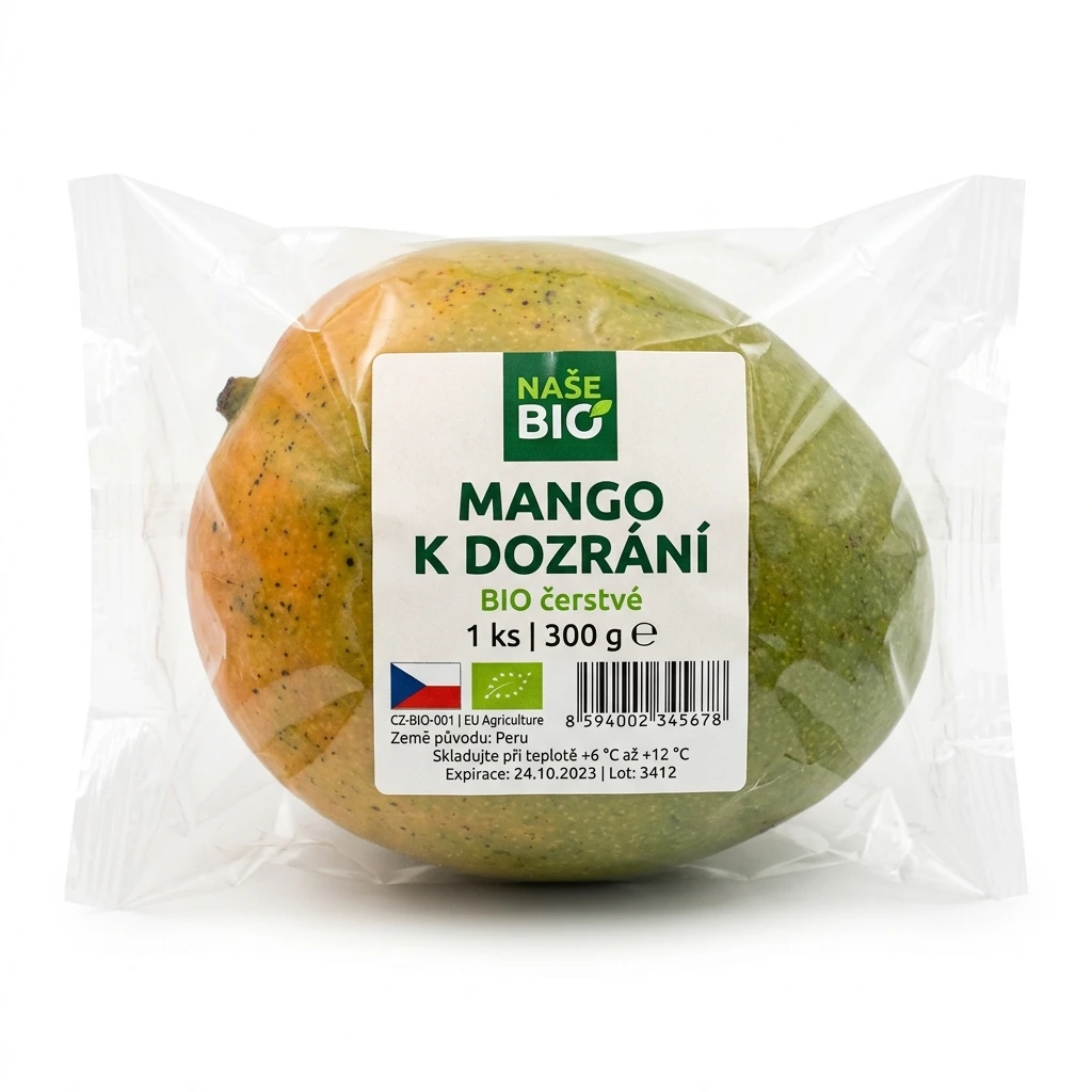 Mango k dozrání 300 g BIO čerstvé 1 ks