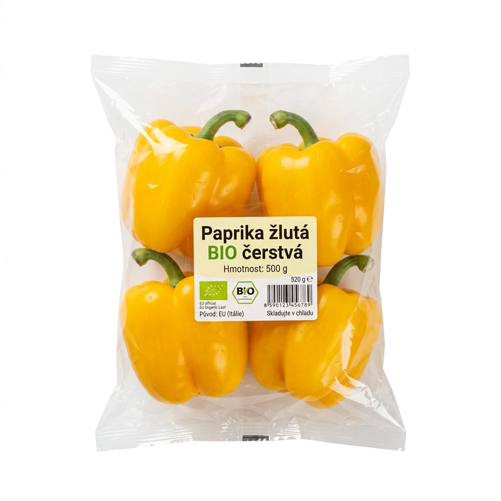 Paprika žlutá BIO čerstvá 500 g