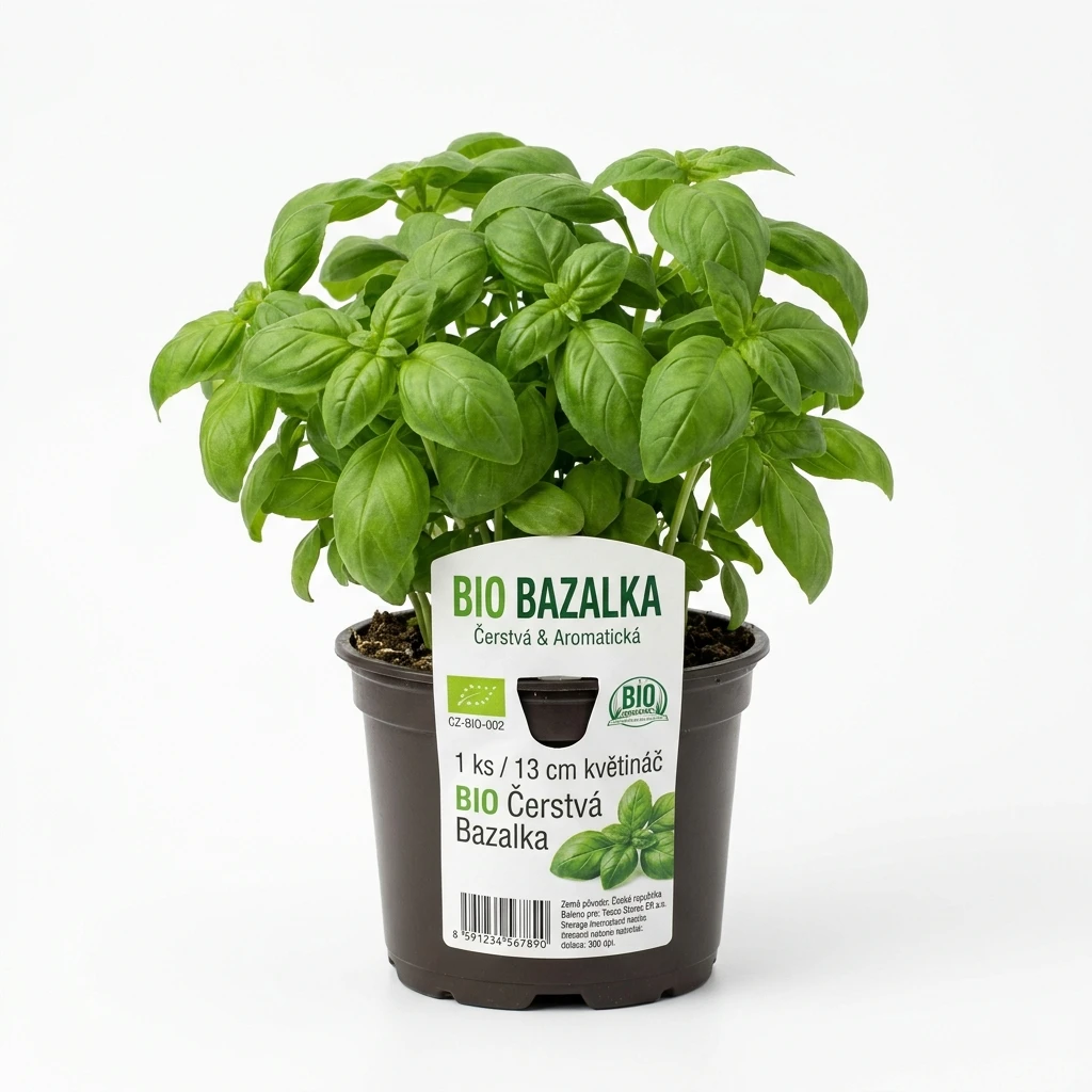 Bazalka 13 cm BIO čerstvá 1 ks květináč
