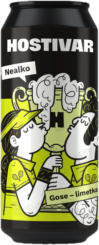 Hostivar Nealko Gose limetka nealkoholické pivo plech