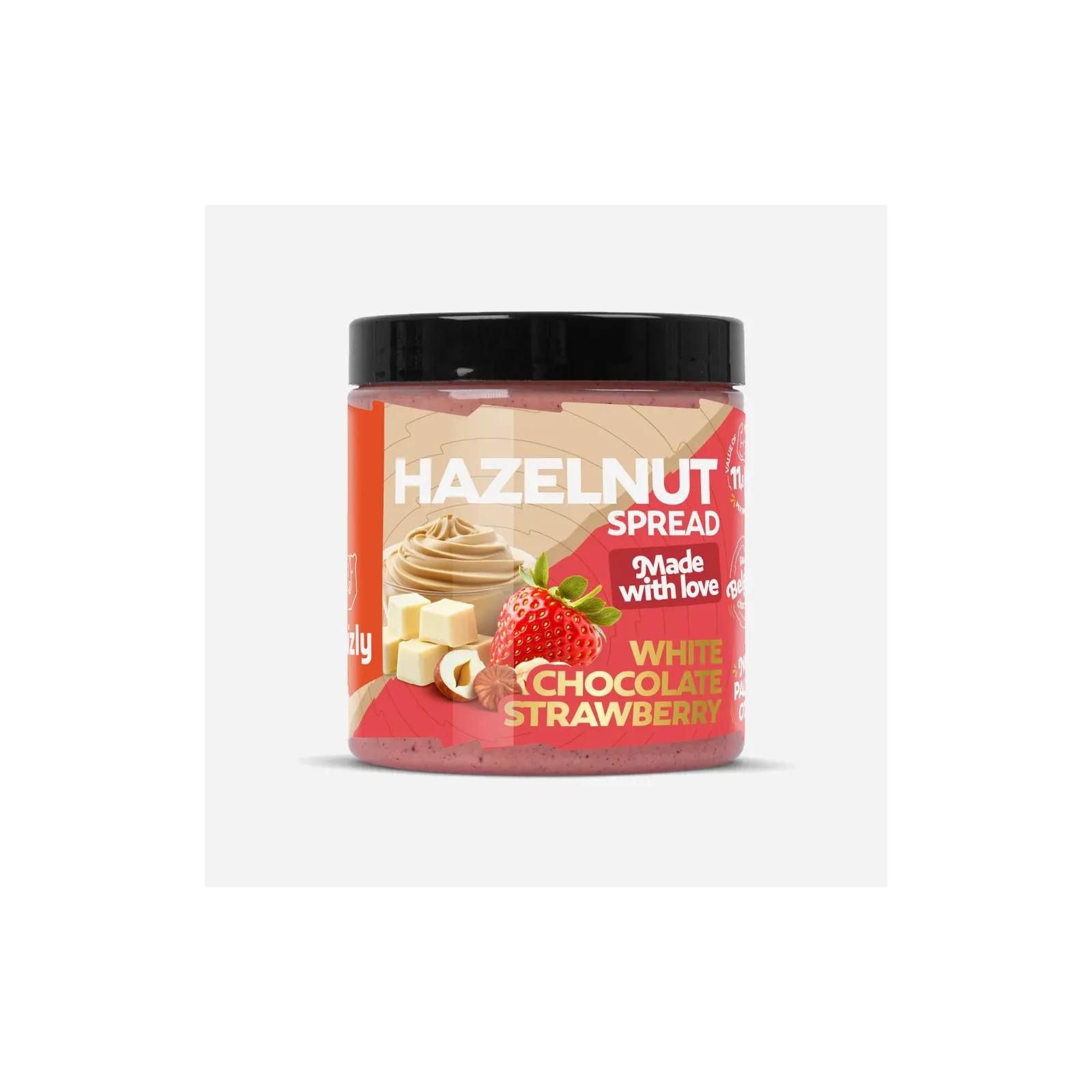 Grizly Lískooříškový krém s bílou čokoládou a jahodovým prachem, 250 g