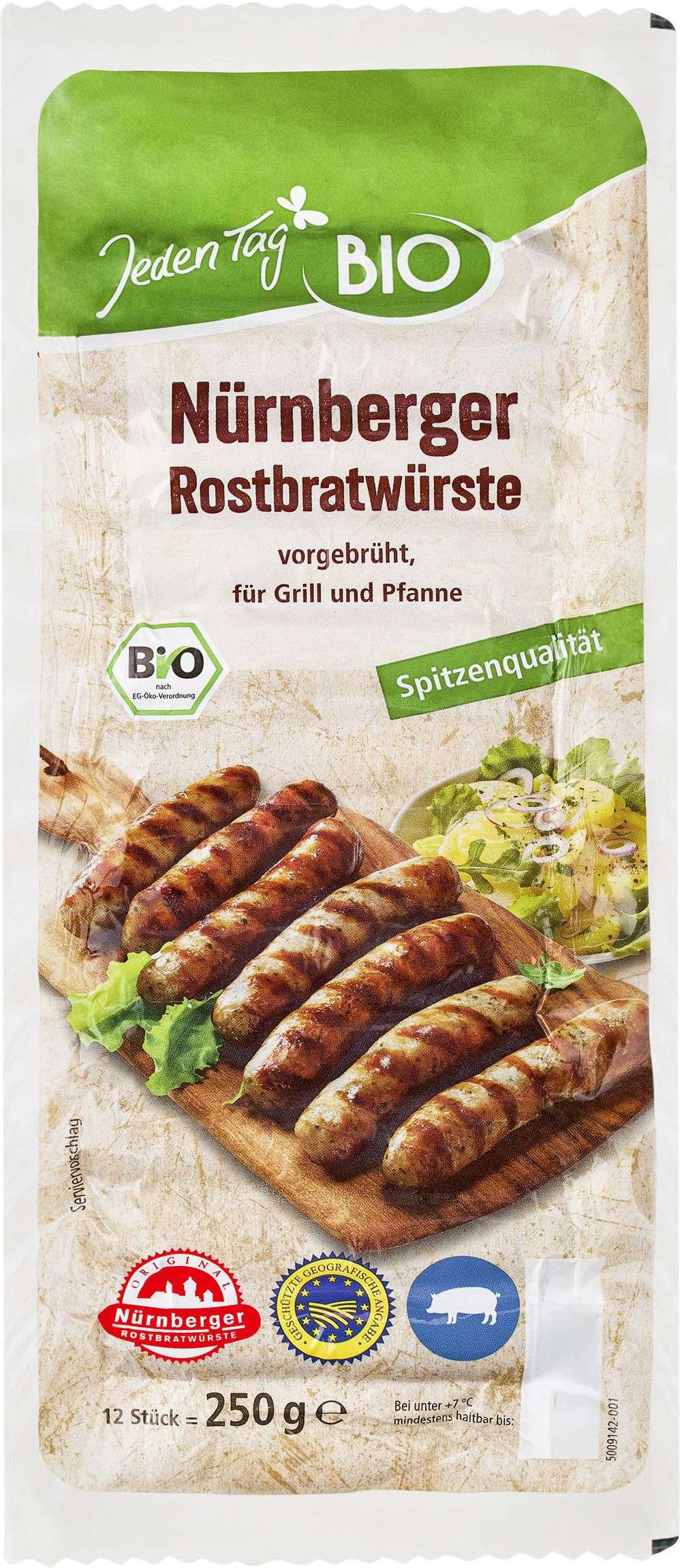 Jeden Tag Bio norimberské klobásky 250 g