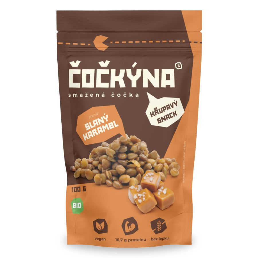 Čočkýna Smažená čočka BIO slaný karamel 100g